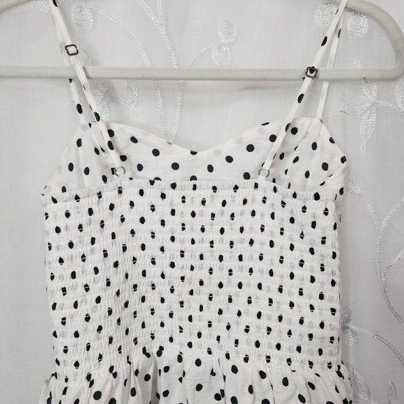 Black & White Polka Dot, Tie Top Dress with Adjustable Straps & Pockets! - Picture 8 of 12